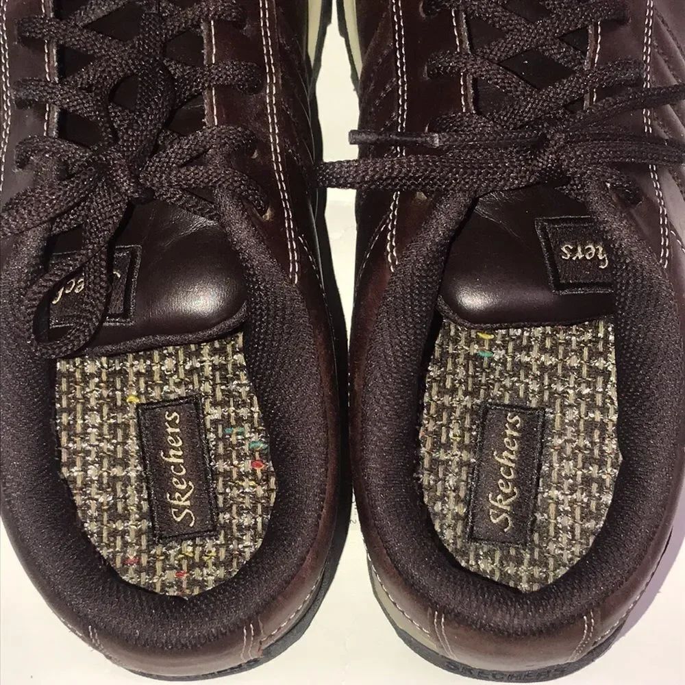Y2K Skechers Leather Upper Women Shoes Size 10 Vintage - Picture 7 of 9